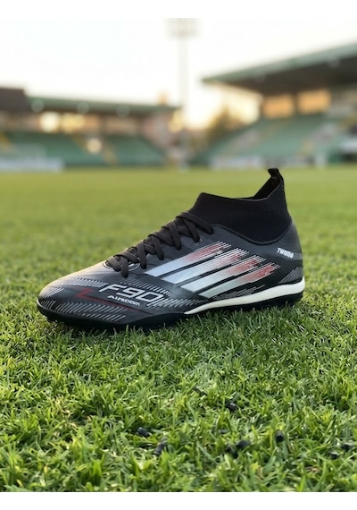 Mugesporgiyim Twıngo F90 Profesyonel Çoraplı Halı Saha Ve Çim Saha Kramponu Siyah