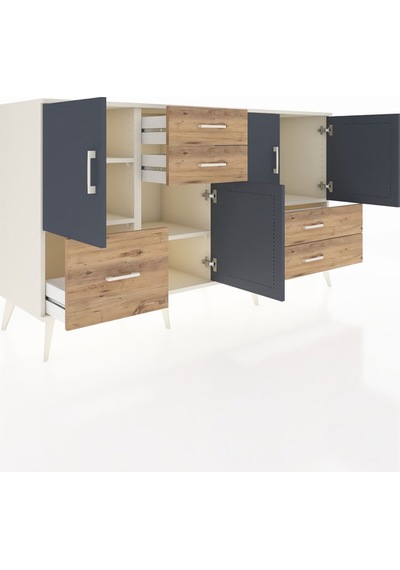Hyperion Konsol 4 Raflı 5 Çekmeceli 4 Kapaklı 176x44x99 Aytaşı-an Aytaşı-antrasit/çam Hyperion Konsol 4 Raflı 5 Çekmeceli 4 Kapaklı 176x44x99 Aytaşı-an Aytaşı-antrasit/çam