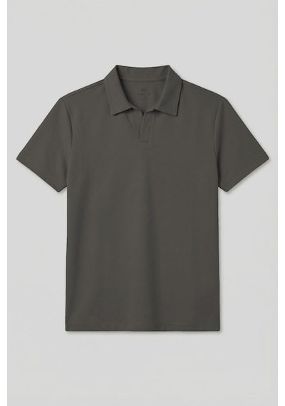 Haki Rahat Form Yumuşak Dokulu Polo Yaka Erkek T-shirt - 88496