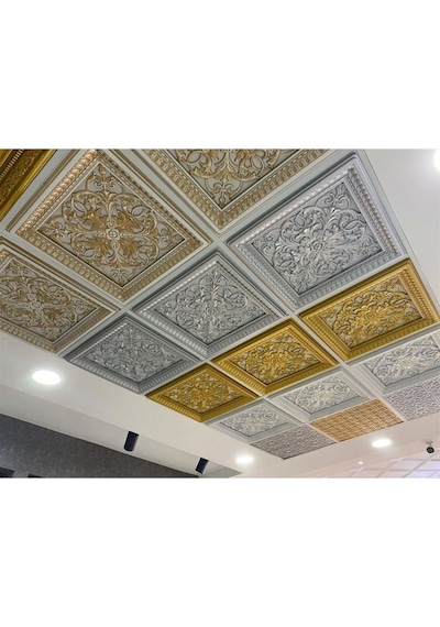 Diecor Led Döşenebilir Asma Tavan Uyumlu 60x60 Dekoratif Tavan Paneli Bronz 60 X 60 Model:xa290
