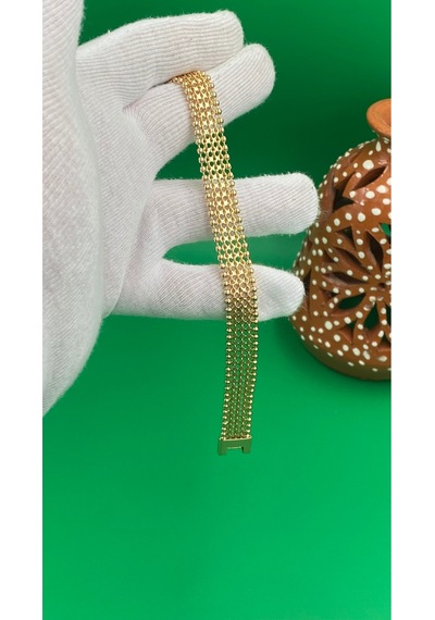 Xuping Rose Gold Hasır Zincir Kuyumcu Model Bileklik Altın
