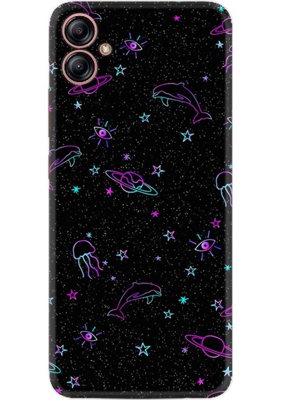 Samsung Uyumlu Galaxy A04E Kılıf Resimli Desenli Silikon Platinium Series Yunus Göz 1860