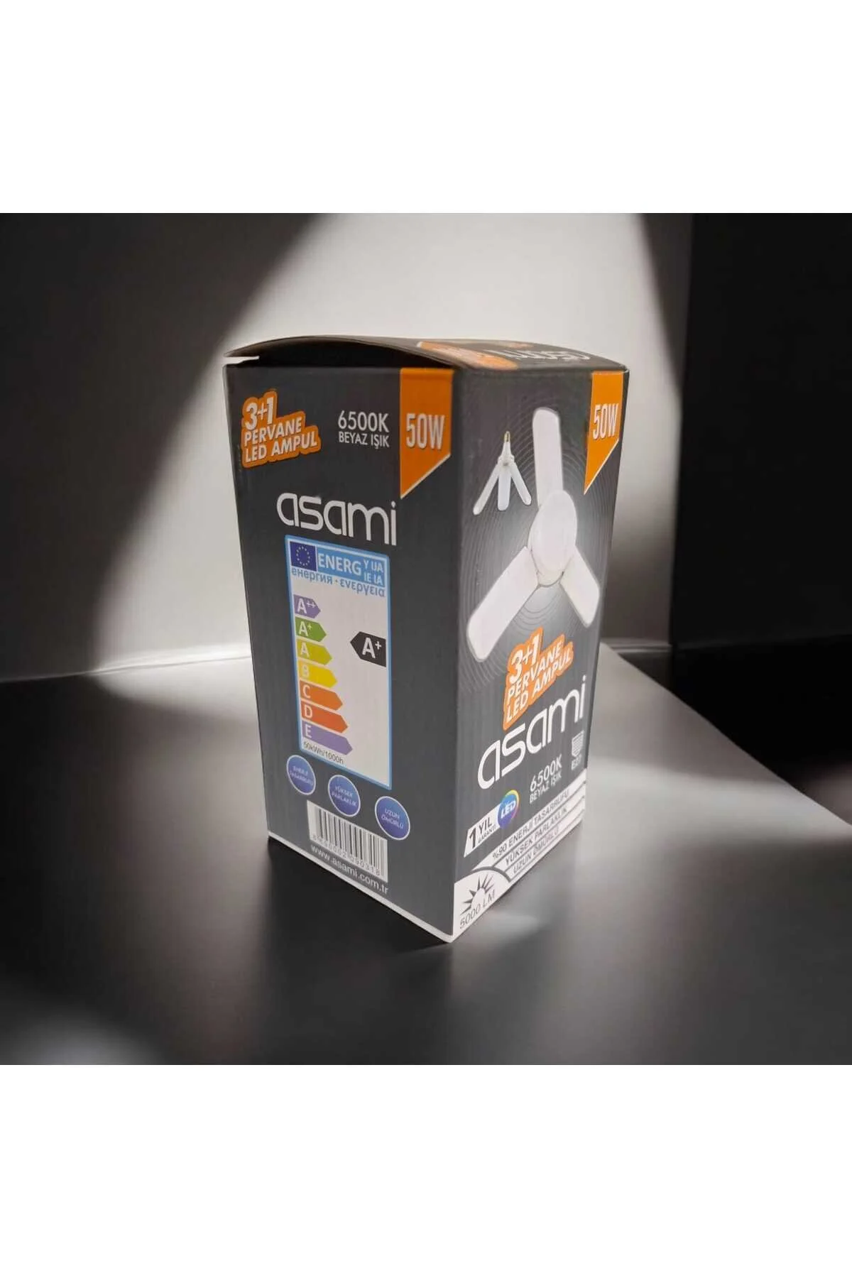 Asami Duylu 3+1 Pervane Led Ampul 6500 K Led Beyaz Işık 50 Watt A+ 5000 Lümen 220-240 V Ac 1
