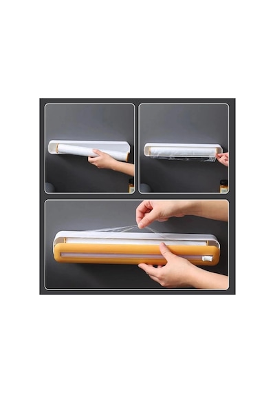 Mucit Home Streç Film Kesme Aparatı Streç Film Kesici Buzdolabı Folyo Kesme Streç Film Kesici