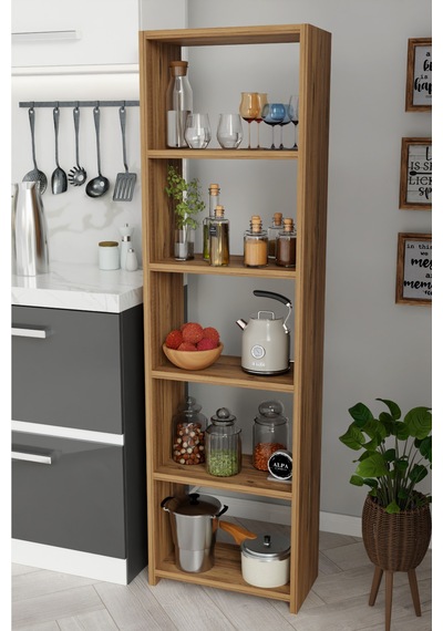 Alpaevmobilya 150 Cm 5 Raflı Ahşap Açık Mutfak Dolabı Çok Amaçlı Organizer Raf Baharatlık Ve Kahve Köşesi Dolabı Atlantik Çam Alpaevmobilya 150 Cm 5 Raflı Ahşap Açık Mutfak Dolabı Çok Amaçlı Organizer Raf Baharatlık Ve Kahve Köşesi Dolabı Atlantik Çam