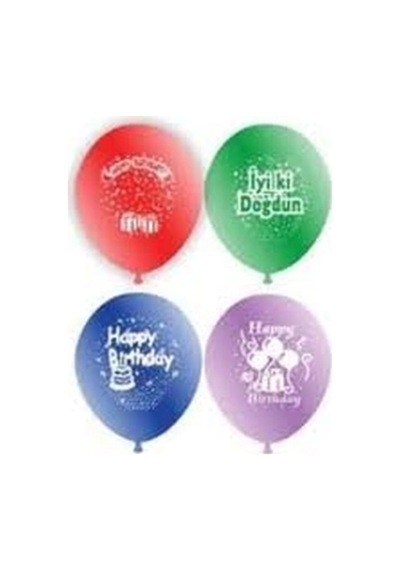 Doğum Günü İyiki Doğdun Balon 12inc 100 Parça Bx40 Çok Renkli
