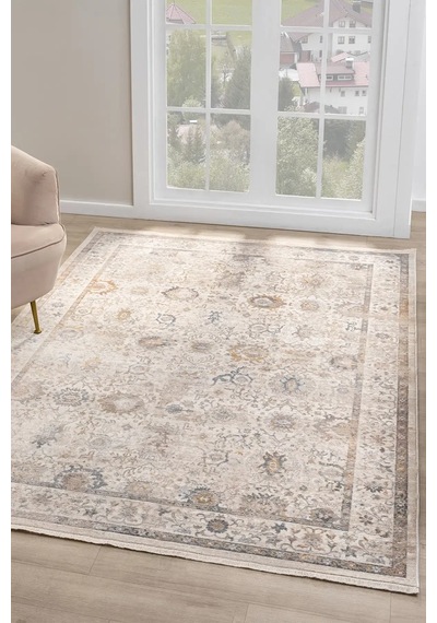Seyran Halı Asır 0256 Krem Polyester Makine Halısı