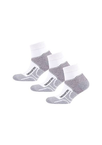 Thermoform Unisex Walking Patik Çorap Beyaz 3'lü Paket