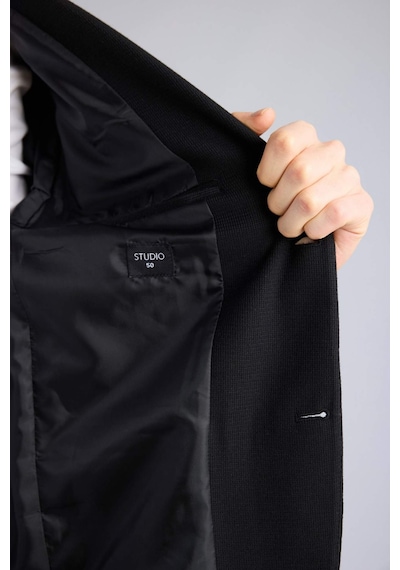 Defacto Modern Fıt Penye Blazer Ceket F2347ax26spbk27 Siyah-bk27