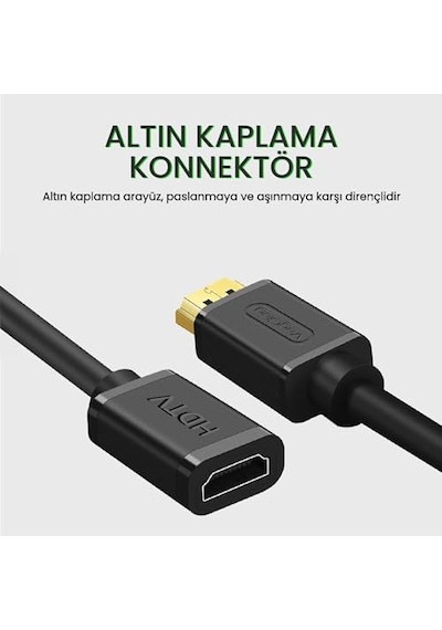 60hz Dişi Erkek Hdmı 2.0 Uzatma Kablosu 2 Metre Genel