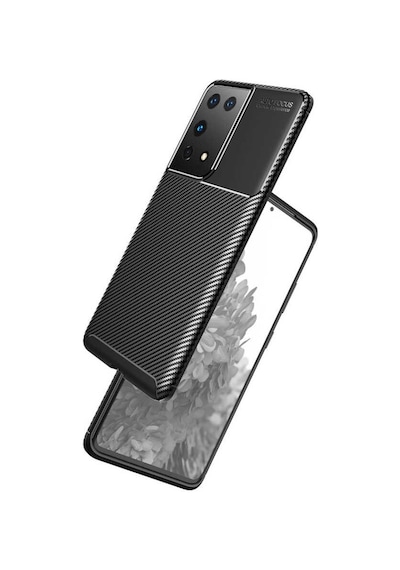 Samsung Uyumlu Galaxy S21 Ultra Kılıf Zore Negro Silikon Kapak-Kahveren