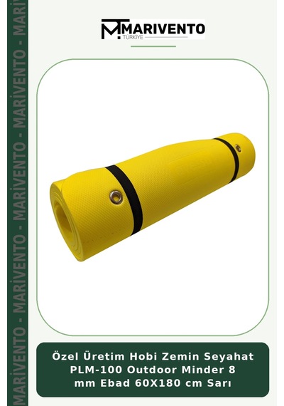 Özel Üretim Hobi Zemin Seyahat Plm-100 Outdoor Minder 8 Mm Ebad 60x180 Cm Sarı