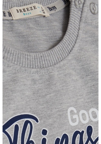 Breeze Girls & Boys Erkek Çocuk Sweatshirt Yazı Baskılı 2-6 Yaş, Açık Gri Melanj-açık Gri Melanj Açık Gri Melanj Breeze Girls & Boys Erkek Çocuk Sweatshirt Yazı Baskılı 2-6 Yaş, Açık Gri Melanj-açık Gri Melanj Açık Gri Melanj