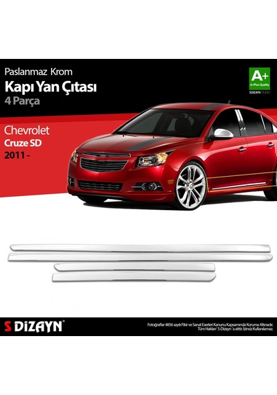 S-Dizayn Chevrolet Cruze Sd Krom Kapı Yan Çıtası 2011 Üzeri