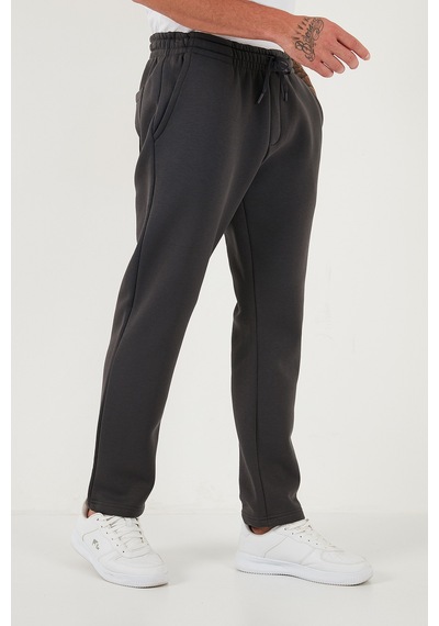 Buratti Pamuklu Regular Fit Normal Bel Şardonlu Erkek Eşofman Altı 5908040 Antrasit