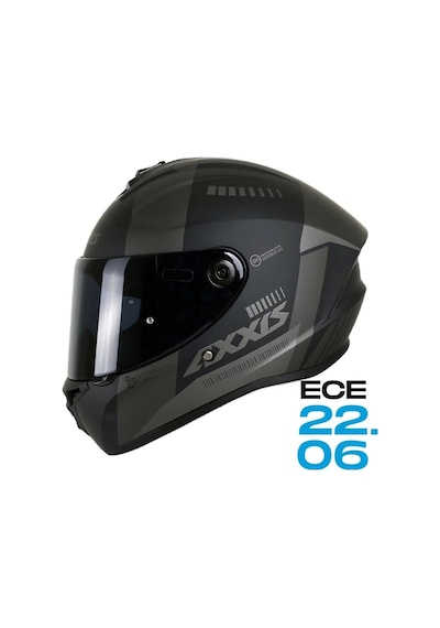 Motosiklet Full Face Draken S Matt Black Mp4 B1 Motorcu Kaskı Çift Vizörlü Sİyah