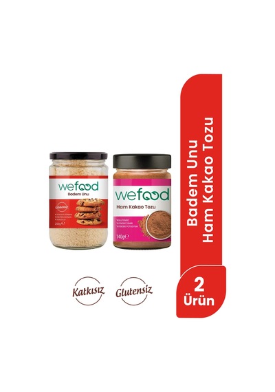 Wefood Ham Kakao Tozu 140 Gr +wefood Glutensiz Badem Unu 250 Gr 8683347038152