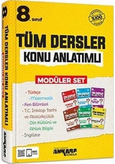 8. Sınıf LGS Tüm Dersler Konu Anlatımlı Modüler Set -  Ankara Yayıncılık
