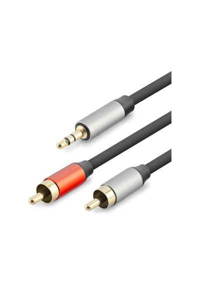 3.5 Mm To 2 Rca Ses Kablosu 3 M Siyah Hdx1074