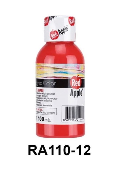 Red Apple Akrilik Boya Seti - 100ml Şişe 21 Renk Seçeneği Diğer