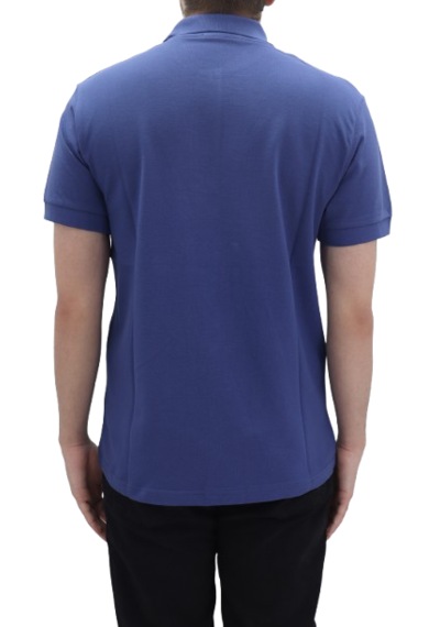 Santa Dmctekstil Erkek Dior Düz Spor Kesim Dar Kalıp Cepsiz Polo Yaka T-shirt Indigo