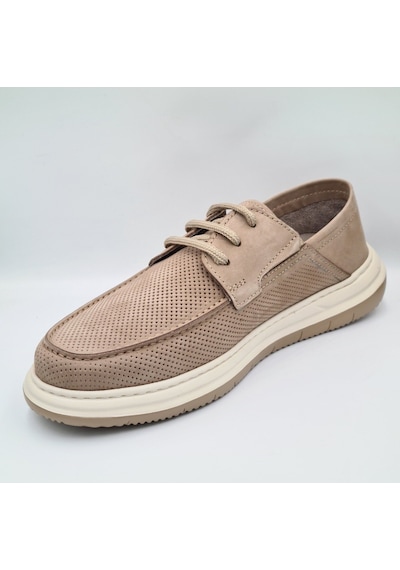 Greyder 64695 Vizon Nubuk Deri Erkek Casual Comfort Ayakkabı Vizon