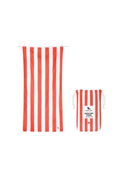 Dock And Bay Plaj Havlusu Cabana Xl Wakiki Coral Turuncu Beyaz