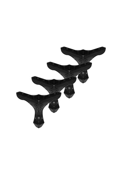 Badem10 Lukens Mobilya Kanepe Masa Sehpa Puf Ayağı Siyah Baza Ayak 14 Cm 4 Adet 6395751