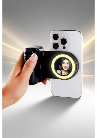 Manyetik Telefon Tutucu Selfie Işığı Bluetooth Kumandalı Tiktok Instagram Çekim Aparatı