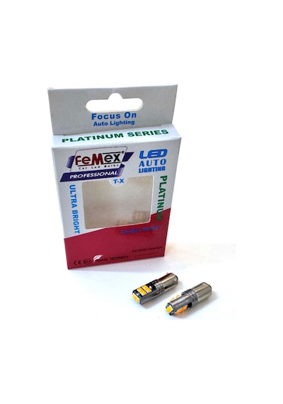 Femex Platinum H21w Bay9s 10 Smd Turuncu 3030 Chip Led Ampul Aktif Canbus