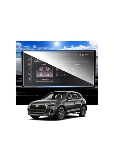Audi Q5 2021-2025 Model 10.1 Inç Multimedya Navigasyon Ve Gösterge Uyumlu 2 Li Set 9h Nano Ekran Koruyucu