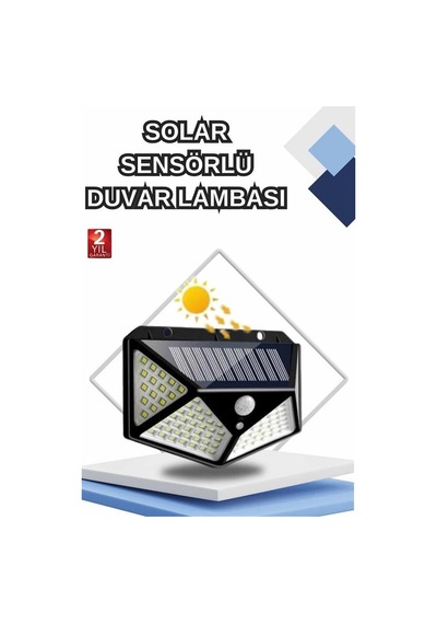 Bahçe Lambası Bahçe Aydınlatma Sensörlü Suya Dayanıklı 100 Led Taba