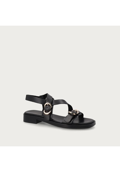 Nero Black Sandalet Kadın 87m6 Frau Leather Multi-strap Sandals siyah