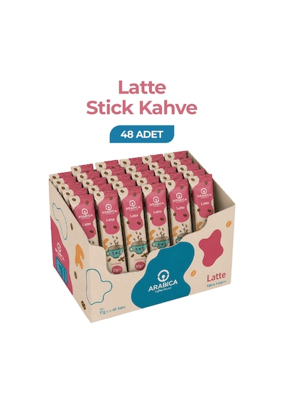 Arabica Coffee House Latte Nitelikli Stick Kahve 17 Gr X 48 Adet - Barista Karışımı Granül
