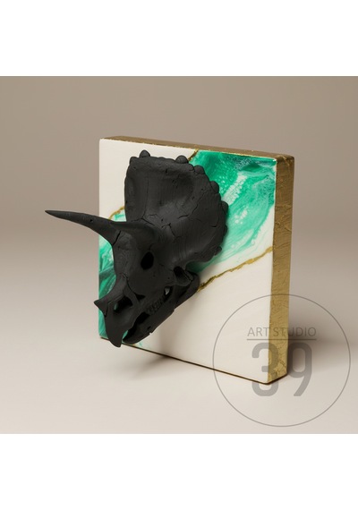 3d Triceratops Kafatası Altın Varaklı Epoksi Duvar Tablosu, El Yapımı Heykelsi Sanat Eseri, 25x25 Cm, Modern & Statement Tasarım 25 x 25 3d Triceratops Kafatası Altın Varaklı Epoksi Duvar Tablosu, El Yapımı Heykelsi Sanat Eseri, 25x25 Cm, Modern & Statement Tasarım 25 x 25