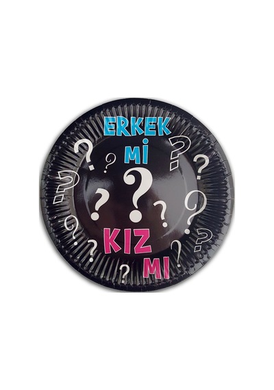 Cinsiyet Belirleme Partisi Karton Tabak - 23Cm x 8 Adet