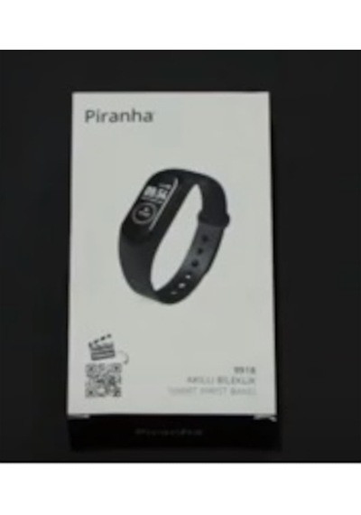 Piranha 9918 Renkli Ekran Su Geçirmez Bluetooth Bileklik Saat Siyah