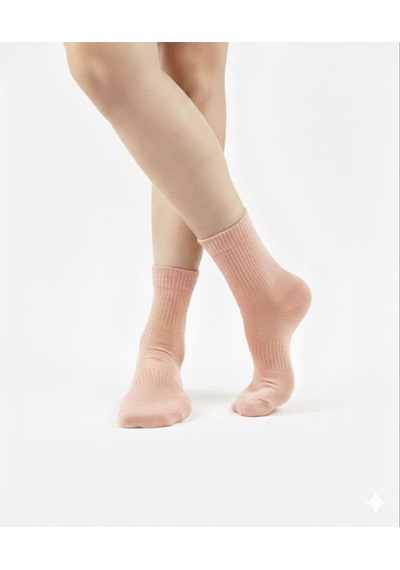 Ozzy Socks Kadın 4 Çift Bambu Lastiksiz Sıkmayan Diabetik Bilek Çorap Greyfurt
