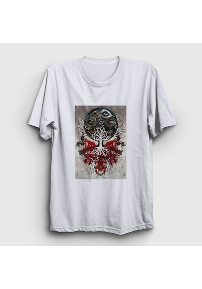 Presmono Unisex The Link Gojira T-shirt Beyaz