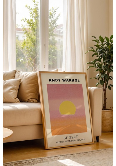 Andy Warhol Sunset Çerçeveli Tablo - Eklektik Tarz Duvar Dekoru