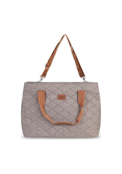 Nenny Baby Kapitoneli Mommy Bag Anne Bebek Bakım Çantası - Kahverengi Camel