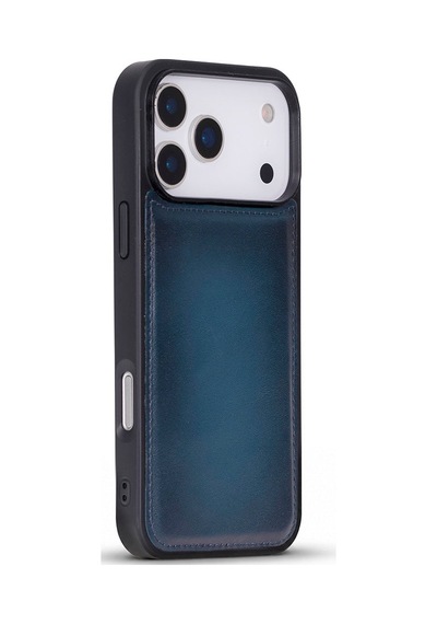 Bloomcase Mono Midnight Marine Apple iPhone Uyumlu 17 Pro Max/ 18 Pro Max 6.9" Hakiki Deri Magsafe Kılıf Lacivert