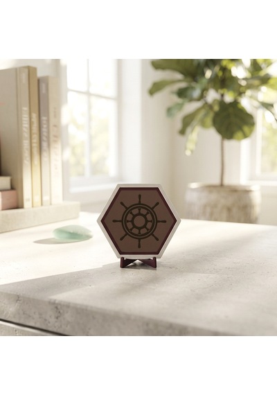 Dümen Motifli Modern Masaüstü Dekoru Yaşam Alanlarınıza Deniz Esintisi Ve Şıklık Katan Özel Bir Tasarım 10x10 Cm, Açık Kahve