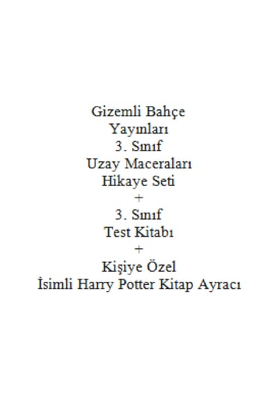 3. Sınıf Hikaye Kitabı Seti Gizemli Bahçe Yayınları Uzay Maceraları Gökmen ile Altın Tay + 3. + Okul Çağı Çocuk Kitapları 52443703