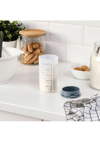 Ikea Standardmått Kapaklı Ölçü Ve Karıştırma Kabı 500 Ml 15 Cm Şeffaf - Lacivert 1 Parça