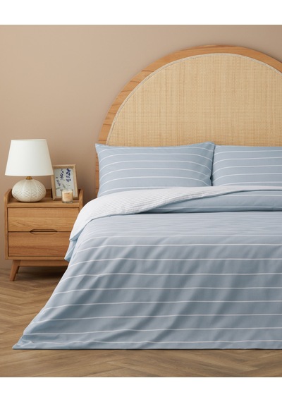 English Home Timeless Line Kolay Ütülenir Çarşaflı Çift Kişilik Nevresim Takımı 200x220 Cm Açık Mavi Açık Mavi