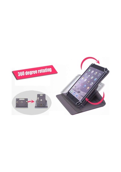 Alcatel 1t10 2020 10 Inç Uyumlu 360 Dönebilen Standlı Kapaklı Universal Tablet Kılıfı Kapaklı Kılıf