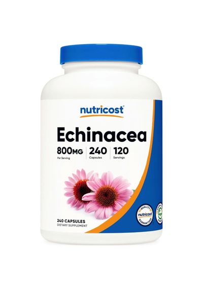 Nutricost Echinacea 800mg, 240 Capsules - Vegetarian Caps, No... Aromasız