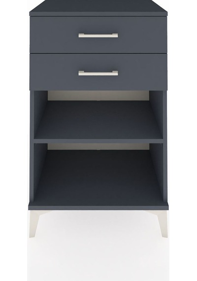 Hyperion Komodin Tek Raflı 2 Çekmeceli 60x44x96 Antrasit-antrasit Antrasit
