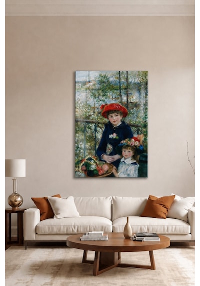 Pierre-auguste Renoir İki Kız Kardeş Cam Tablo Klasik Empresyon